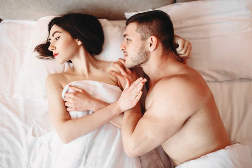 Couple Have Problems in Bed, Woman Saying No